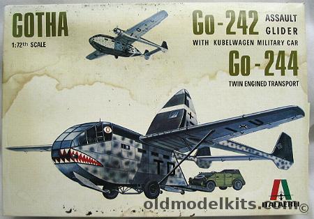 Italaerei 1/72 Gotha Go-242 Assult Glider with Kubelwagen or Go-244 Twin Engine Transport, 111 plastic model kit